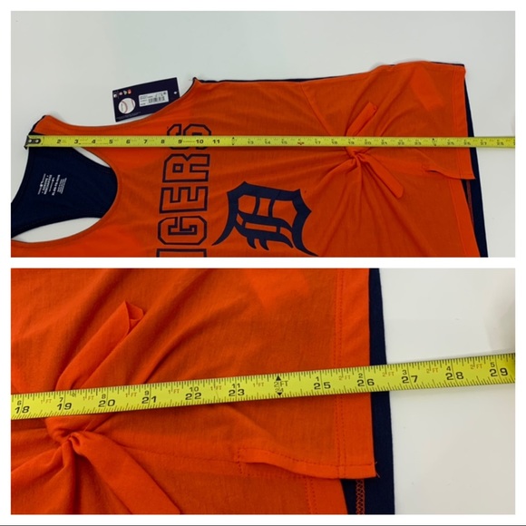 Genuine Merchandise Detroit Tigers Tie Front Waist Soft Muscle Tank Nwt Girls XL - Picture 15 of 16